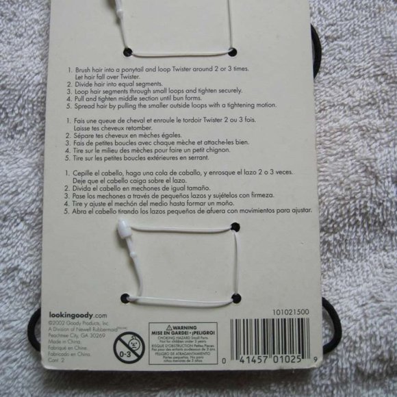2 Goody Loopy Twister Ponytailer Hair Bands 2002 Old Product Fun Style! No Metal - Picture 6 of 6